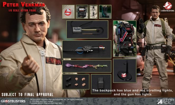 STAR ACE Toys - Ghostbusters 1/6 scale Collectible Action Figure series Peter Venkman SA0151 & Winston Zeddemore SA0154 (Licensed)-Statue Master