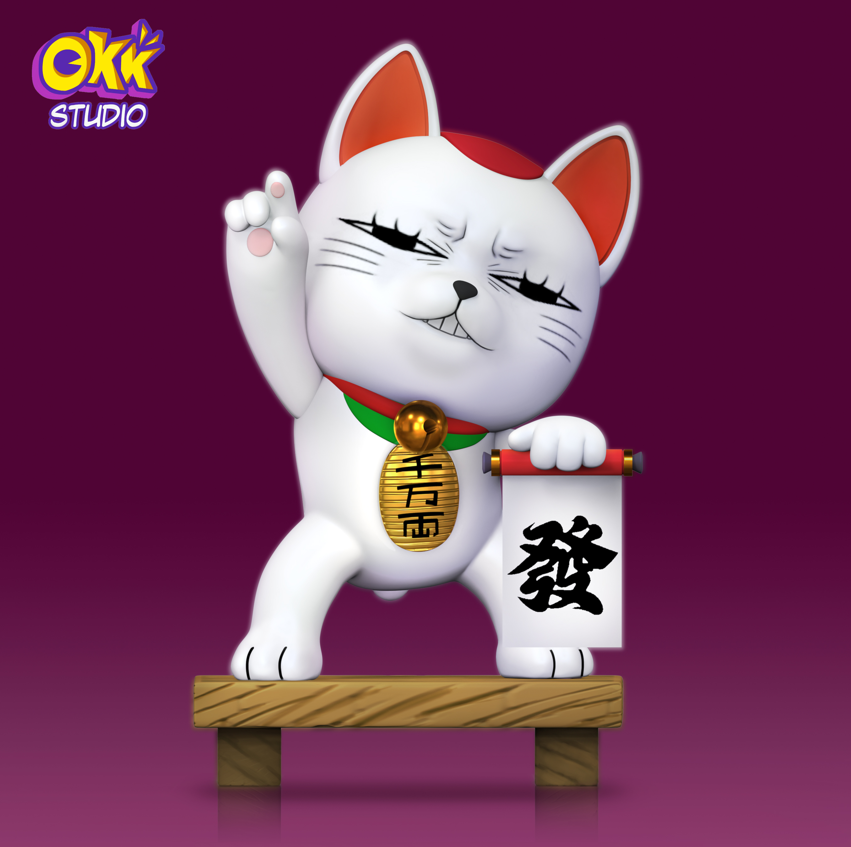OKK Studio - Dandadan Turbo Granny Lucky Cat Statue(GK)