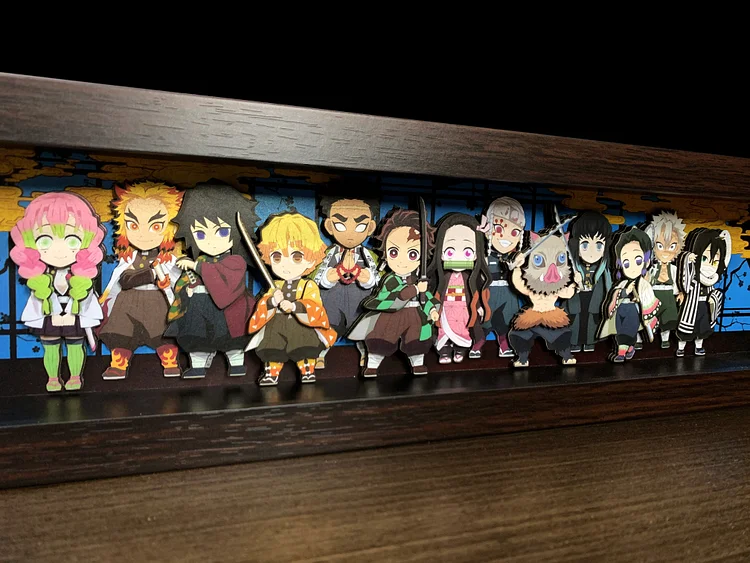 IN-STOCK momo Studio - Demon Slayer: 3D Decorative Paint of All Characters of Demon Slayer: Kimetsu no Yaiba Scene