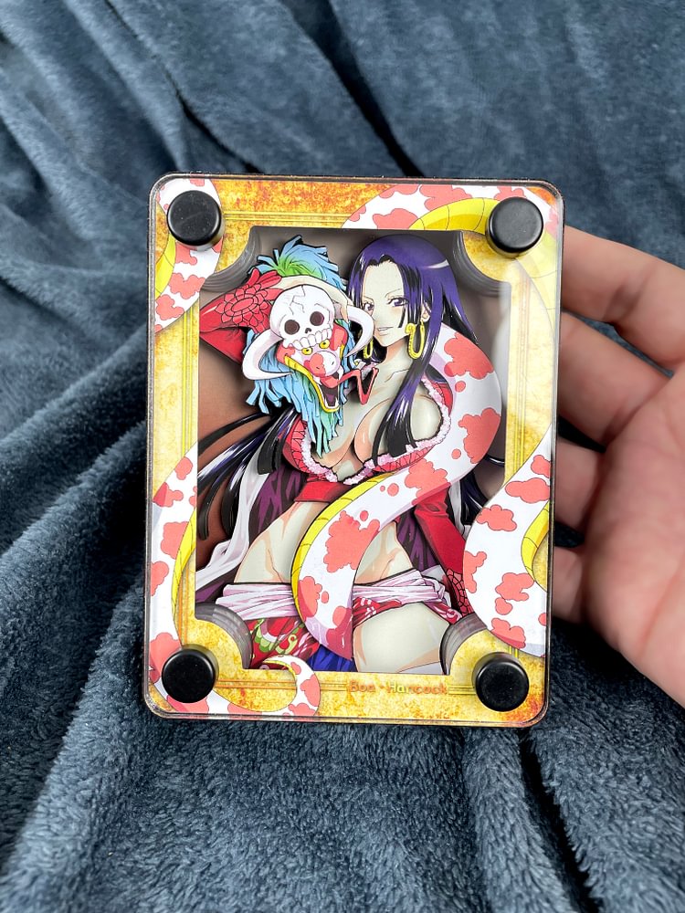 momo Studio - ONE PIECE - Boa Hancock & Salome Card Stand Display Scene Painting