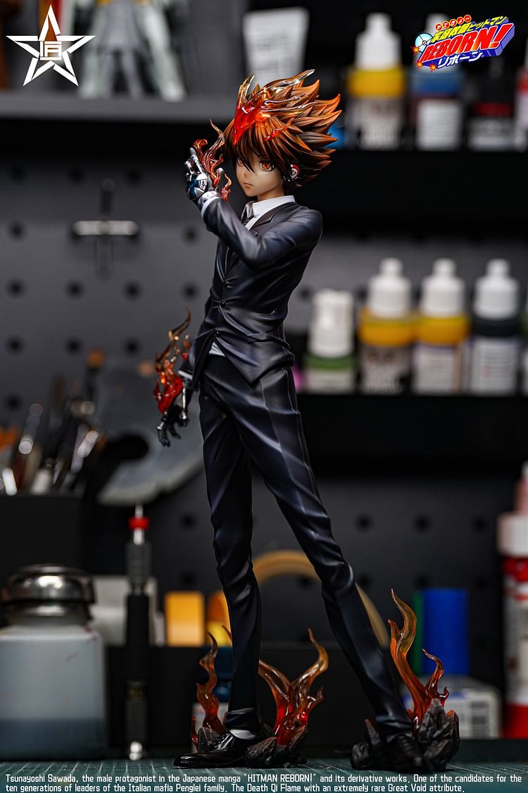 Jiang Xing Studio - Katekyo Hitman Reborn Future Arc The Tenth Vongola Boss Tsunayoshi Sawada 1/6 Statue(GK)
