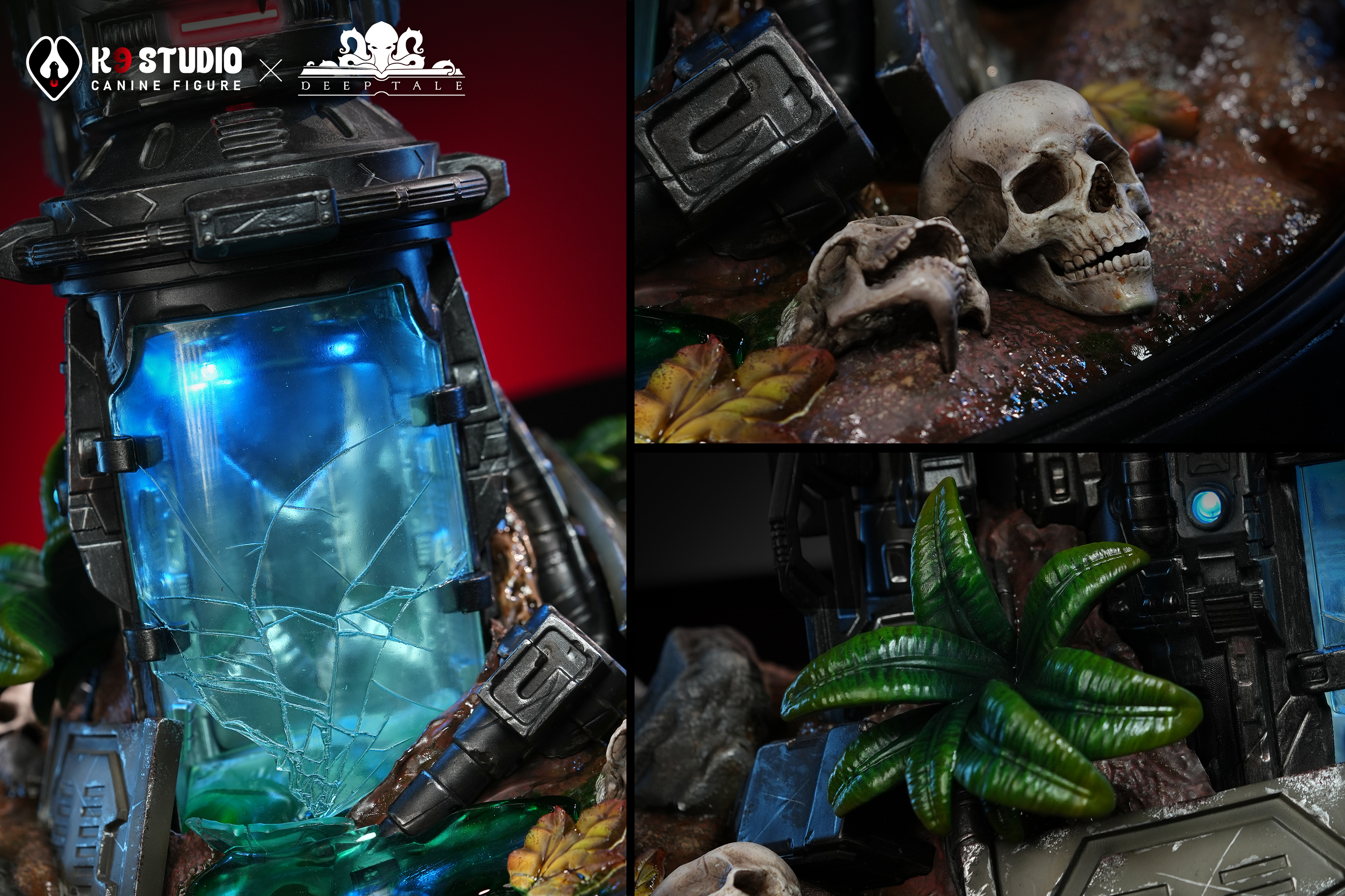 K9 Studio × Deep Tale - Mechanical Xenomorph Alien Statue 