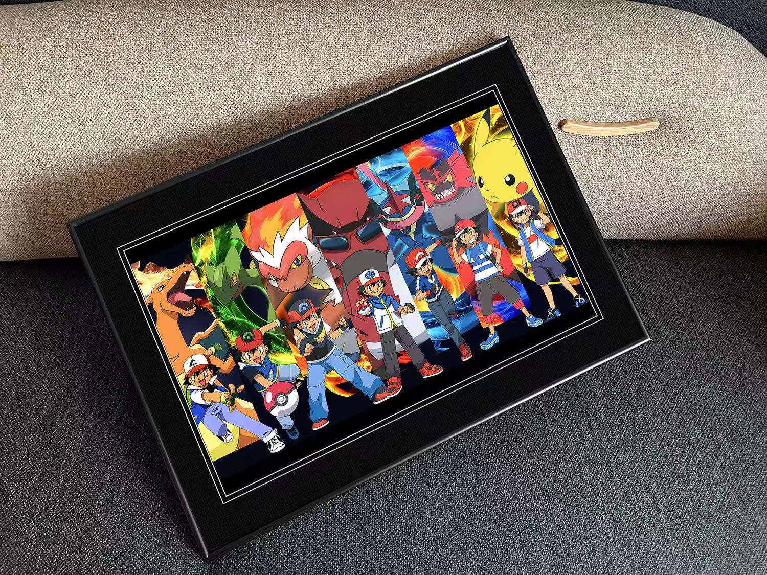 In-stock Qianniao Society's Generations of Ash Ketchum's Ace Pokémon Charizard, Pikachu, and Gyarados Decorative Painting-Statue Master