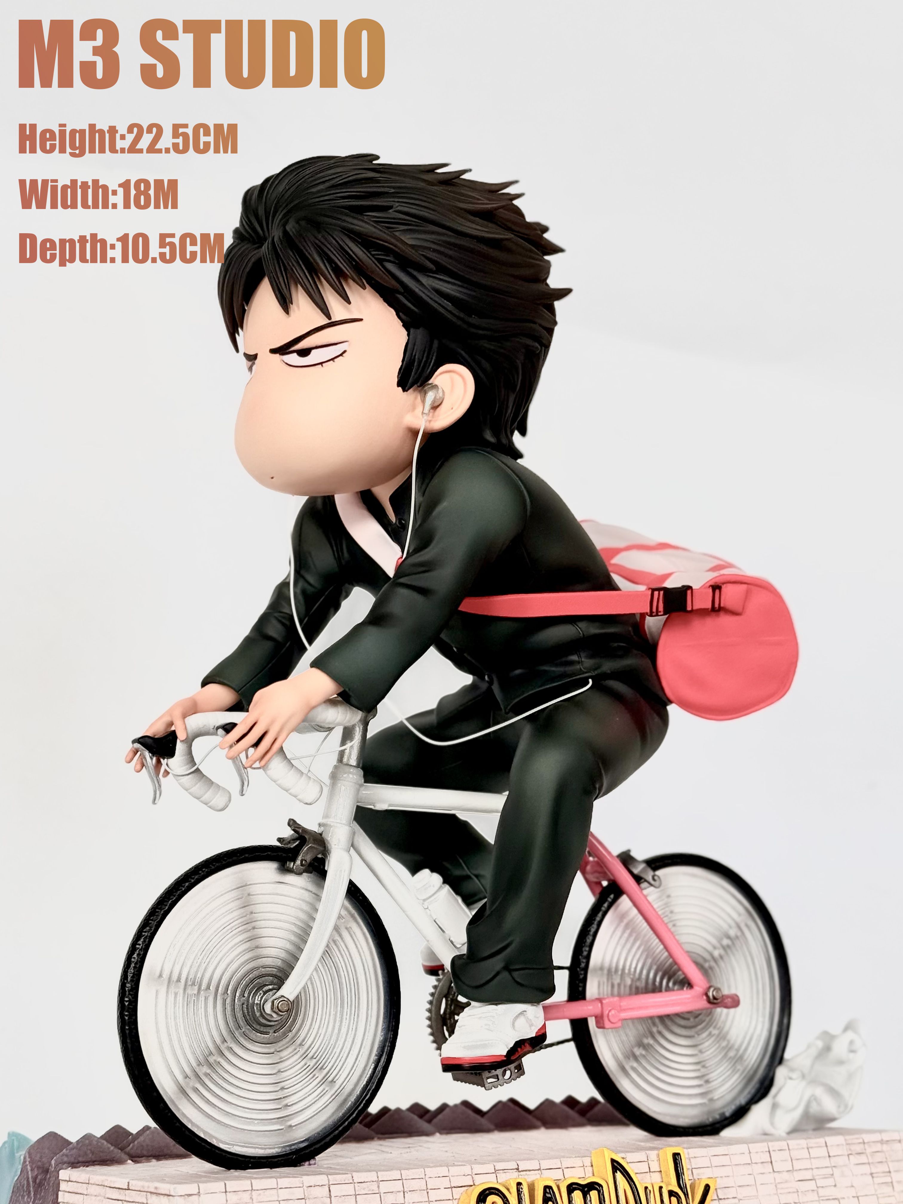 Pre-order M3 Q-version Slam Dunk Himekawa Kaede Bicycle 2.0 School Uniform GK Handmade Statue Model