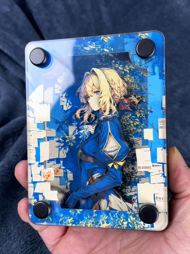 MengMengJiang Studio - Violet Evergarden 3D Card Brick Scene Painting