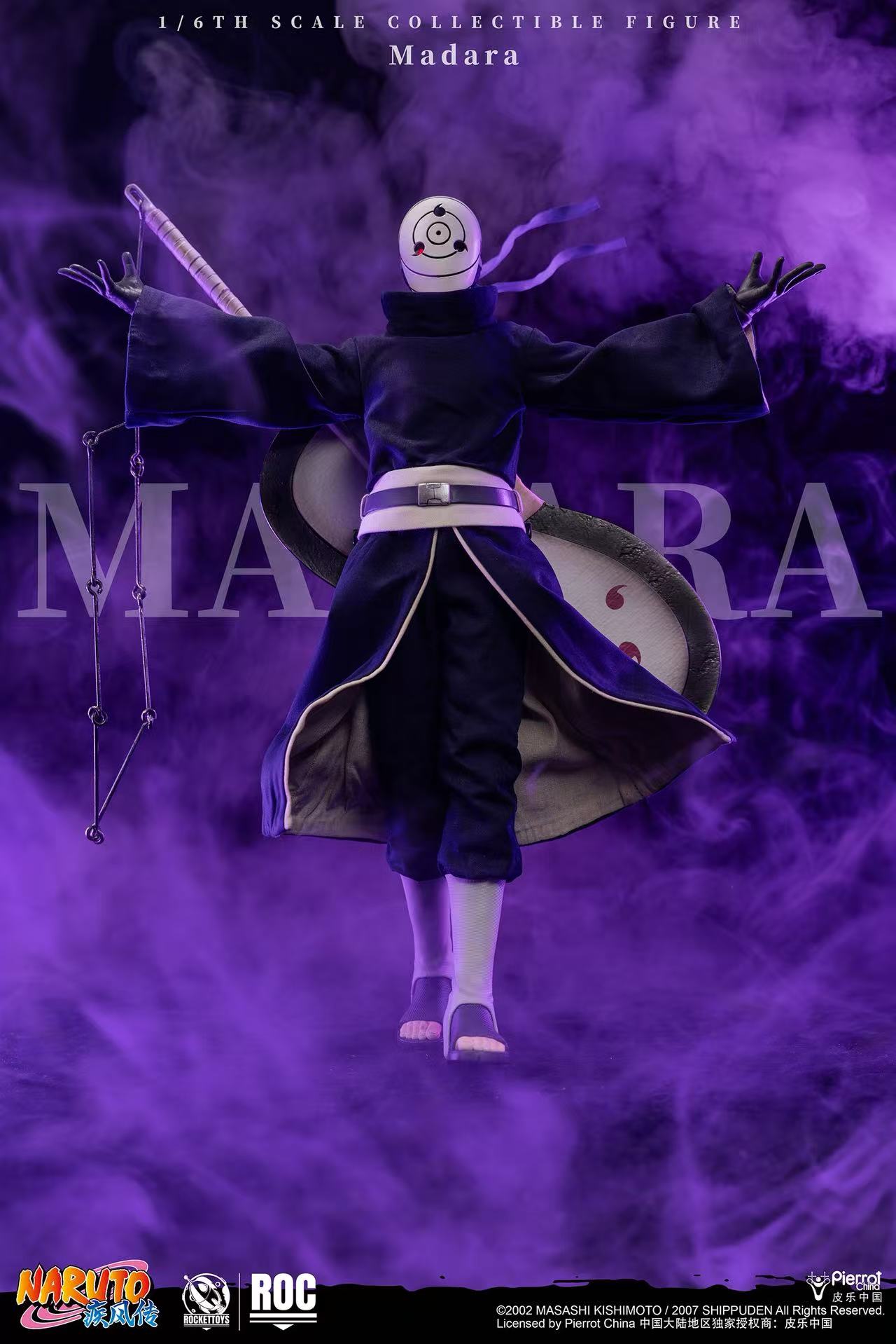 ROCKETTOYS Studio  Naruto Shippuden Madara Uchiha (White Mask Ver.) 1/6 Scale Action Figure ROC-021 (Licensed)