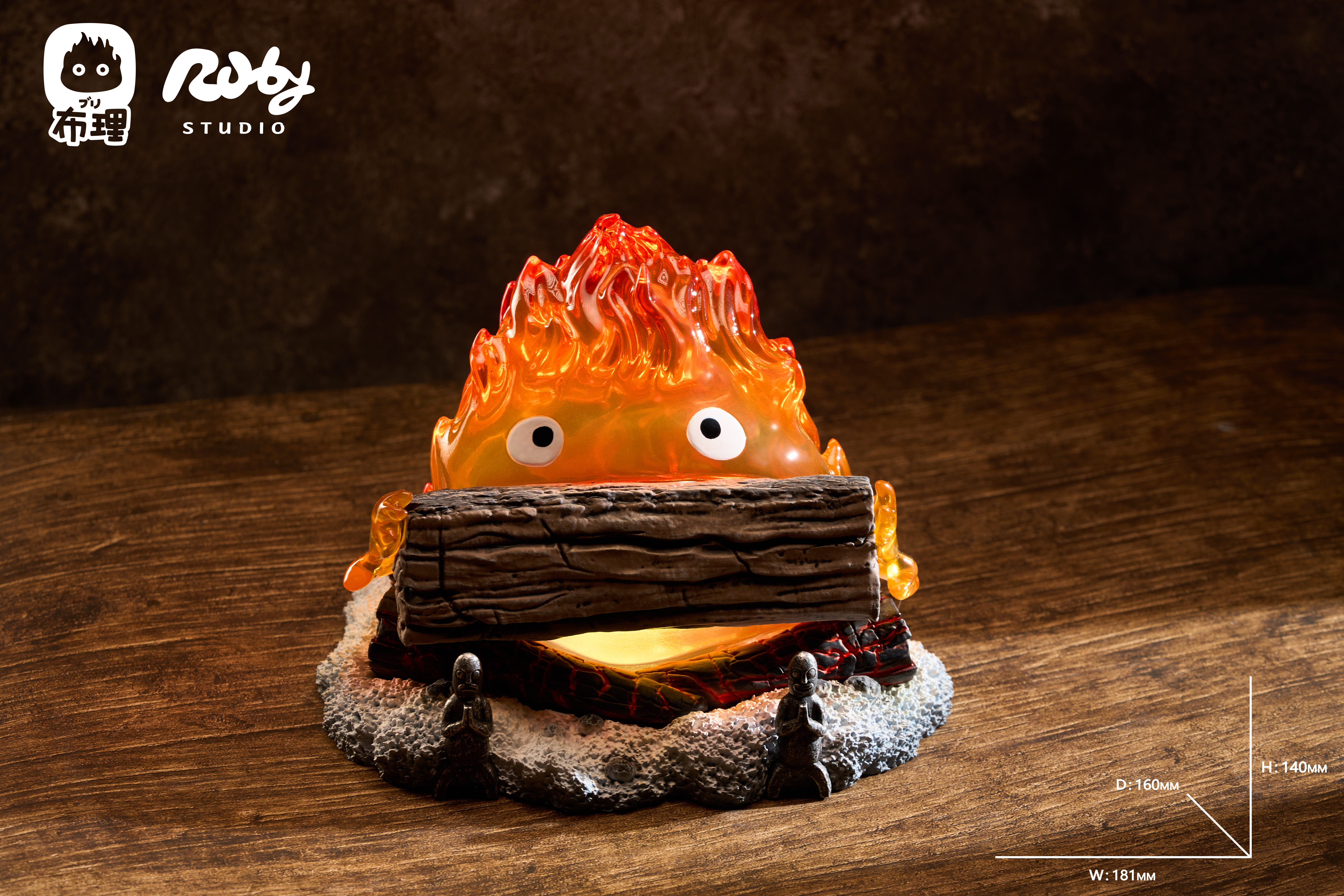 Ruby ​​Studio & Buri Studio - Howl's Moving Castle Calcifer Night Light Statue(GK)