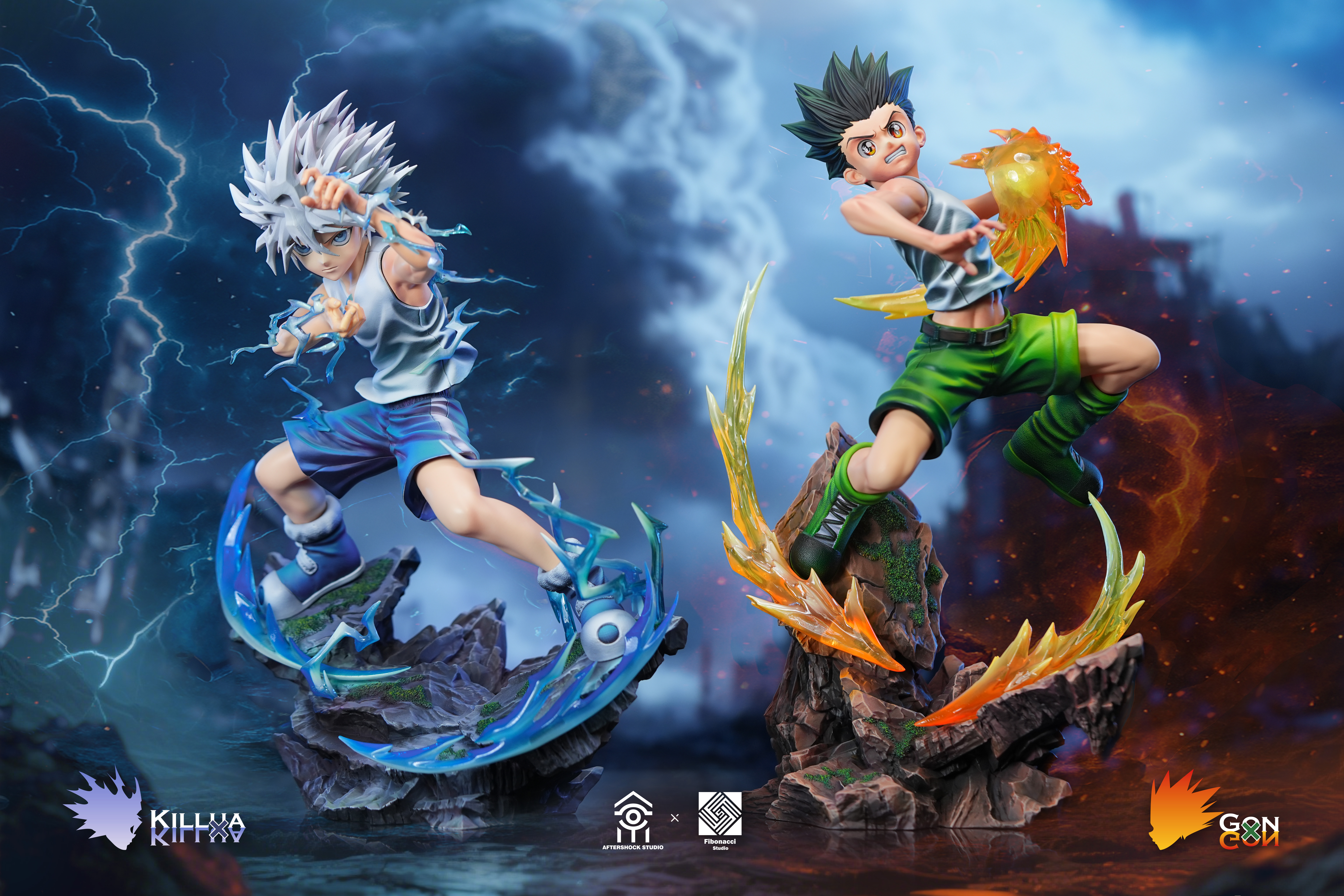 Aftershock Studio & Fibonacci Studio - Killua·Zoldyck & GON·FREECSS 1/6 Statue(GK)