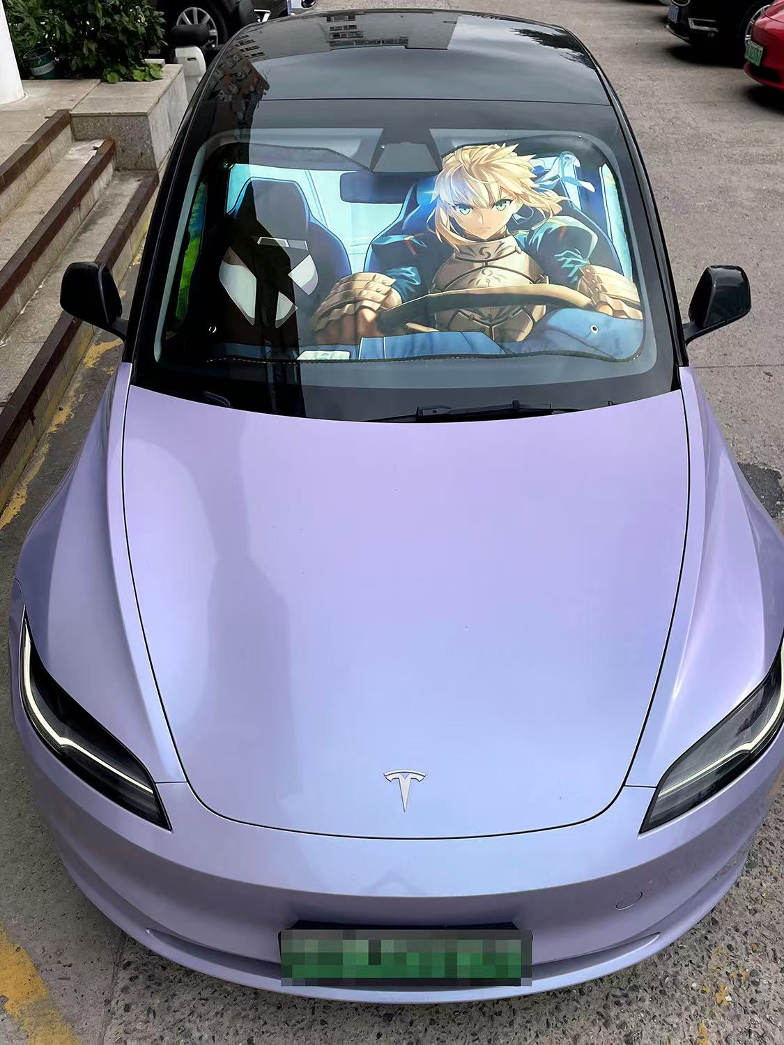 IN-STOCK Thousand Birds Club Saber Fate Night Fate Altria Holy Sword Car Sunshade and Sun Protection