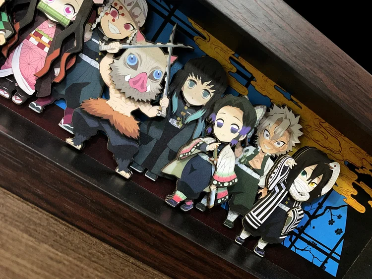 IN-STOCK momo Studio - Demon Slayer: 3D Decorative Paint of All Characters of Demon Slayer: Kimetsu no Yaiba Scene