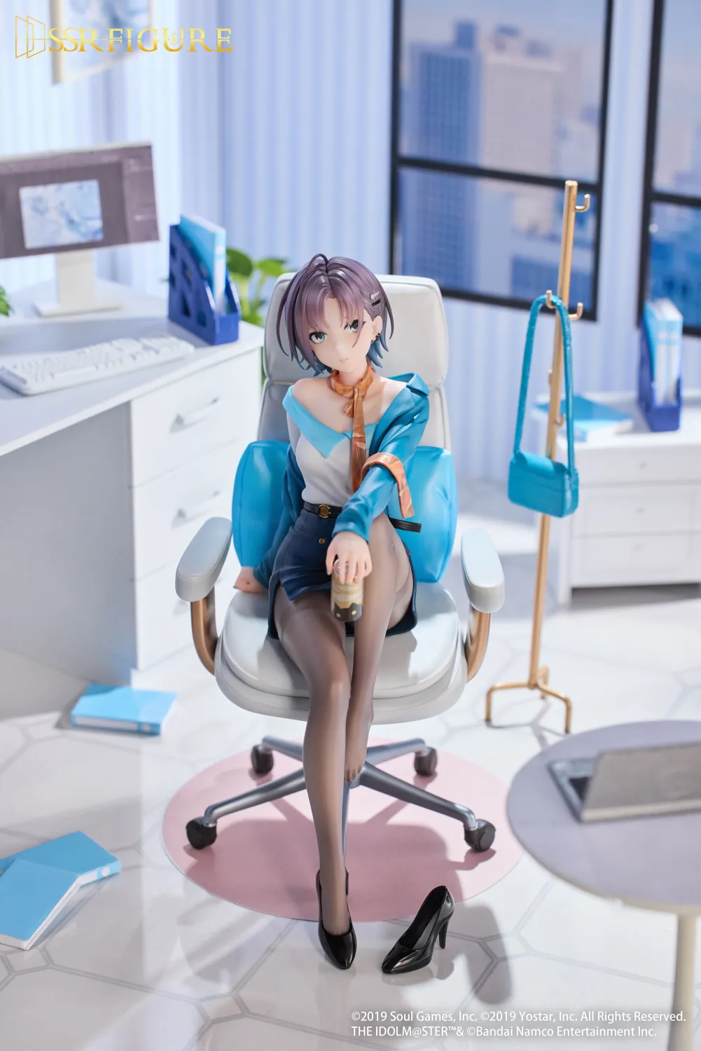 SSR FIGURE - THE IDOLM@STER SHINY COLORS × Mahjong Soul Asakura Tooru Office Effortless Ver. Figure Licensed