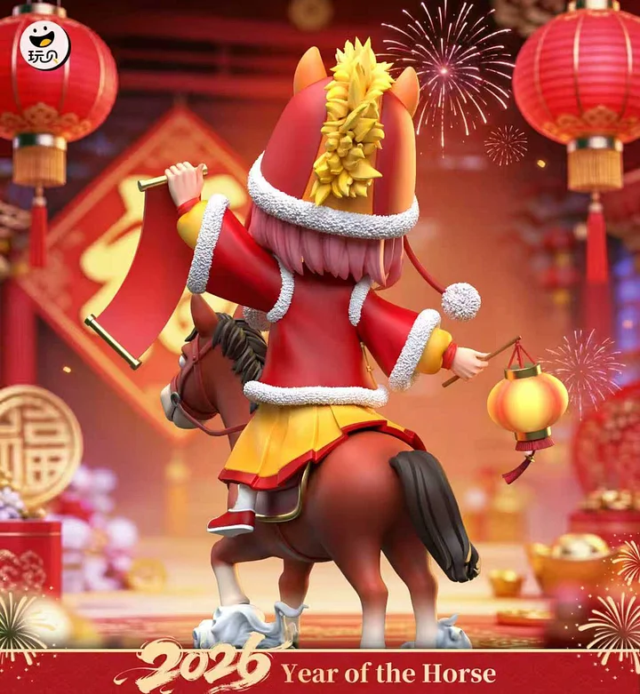 WanBei Studio - Anya Riding Horse to Success Statue