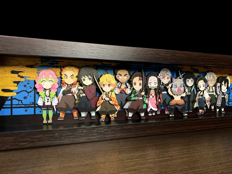 IN-STOCK momo Studio - Demon Slayer: 3D Decorative Paint of All Characters of Demon Slayer: Kimetsu no Yaiba Scene