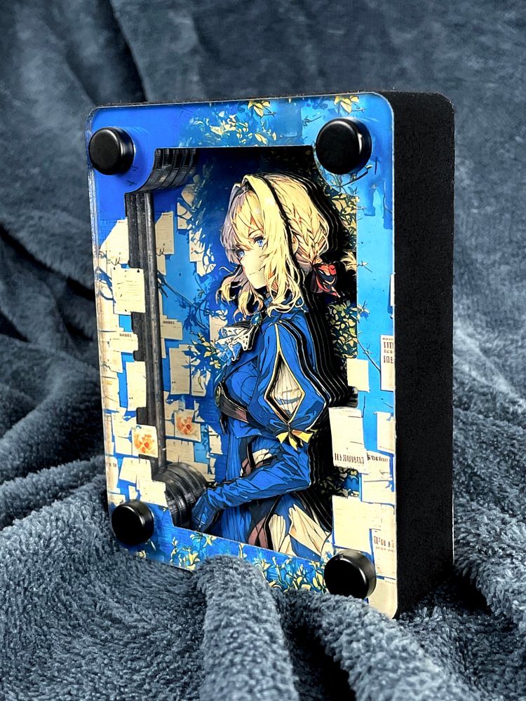 MengMengJiang Studio - Violet Evergarden 3D Card Brick Scene Painting