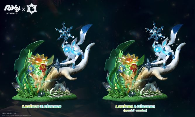 Ruby ​​Studio - Pokémon Terastal Eevee Forest #2 Leafeon & Glaceon Statue(GK)
