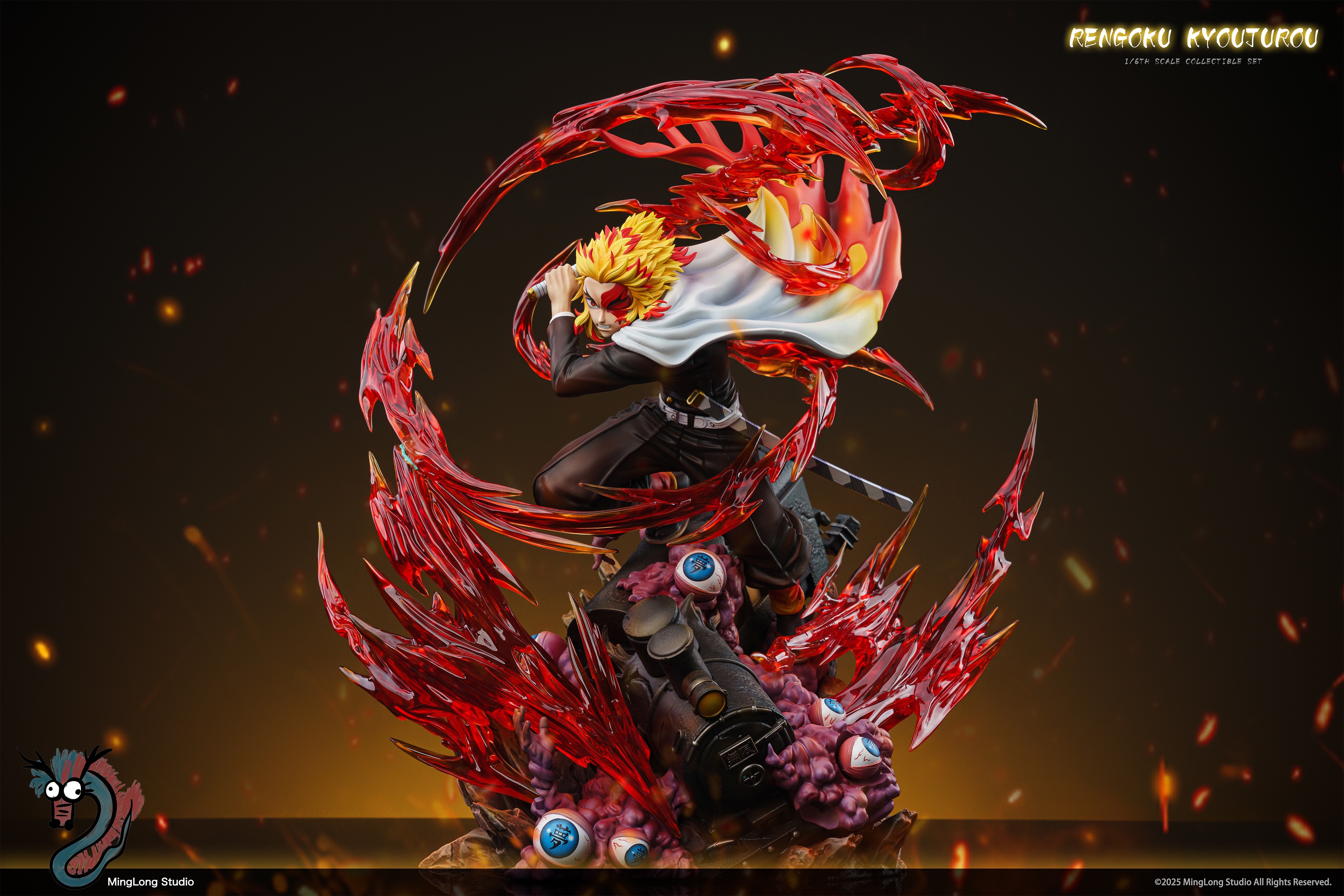 Ming Long Studio - Demon Slayer 03 Flame Hashira Kyojuro Rengoku 1/6 & 1/8 Statue(GK)