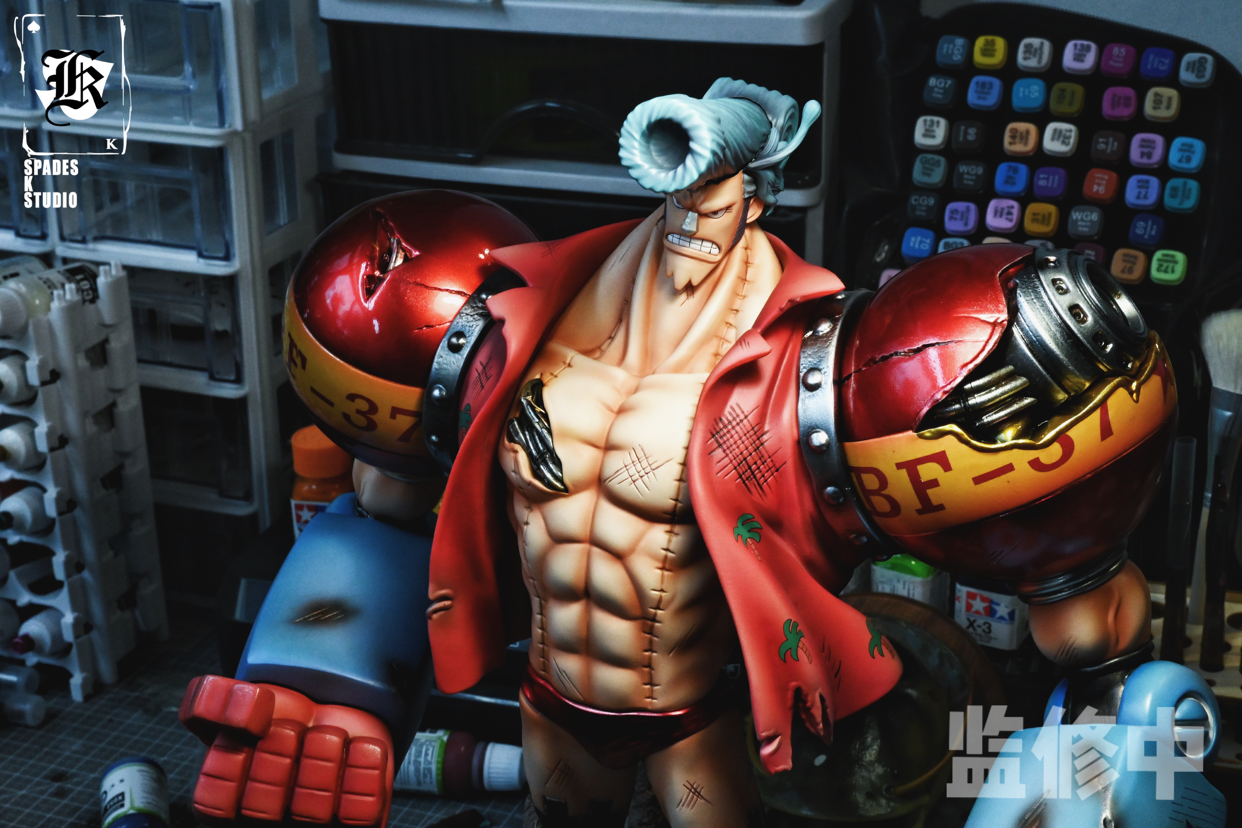 SPADES K Studio - One Piece Battle Damaged Franky Statue(GK)