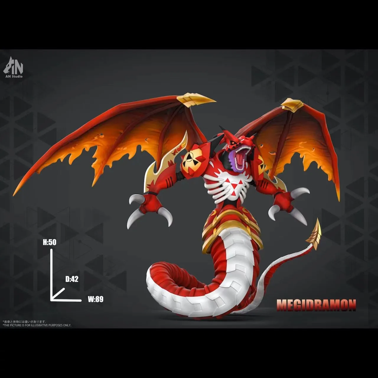 AN Studio - Megidramon Digimon Statue 