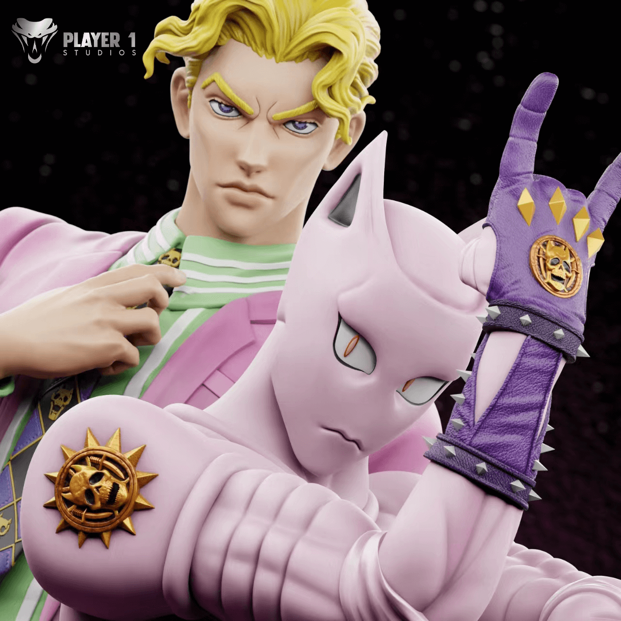Player 1 Studio - JoJo's Bizarre Adventure - Yoshikage Kira & Killer Queen  1/6 & 1/4 Scale Statue(GK)-Statue Master
