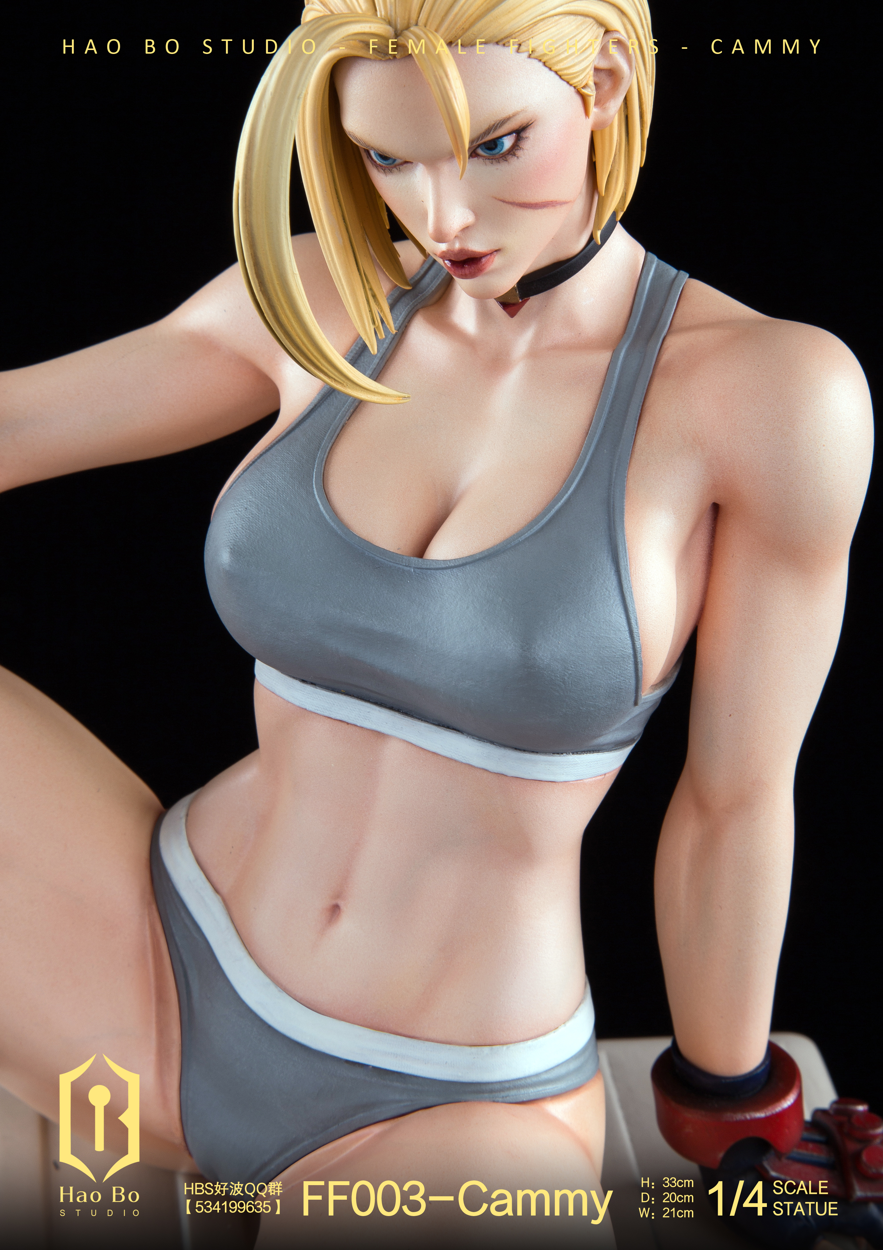 IN-stock HAO BO Studio - Female Fighter Series FF003 Cammy 1/4 Statue(GK) (Adult 18+)
