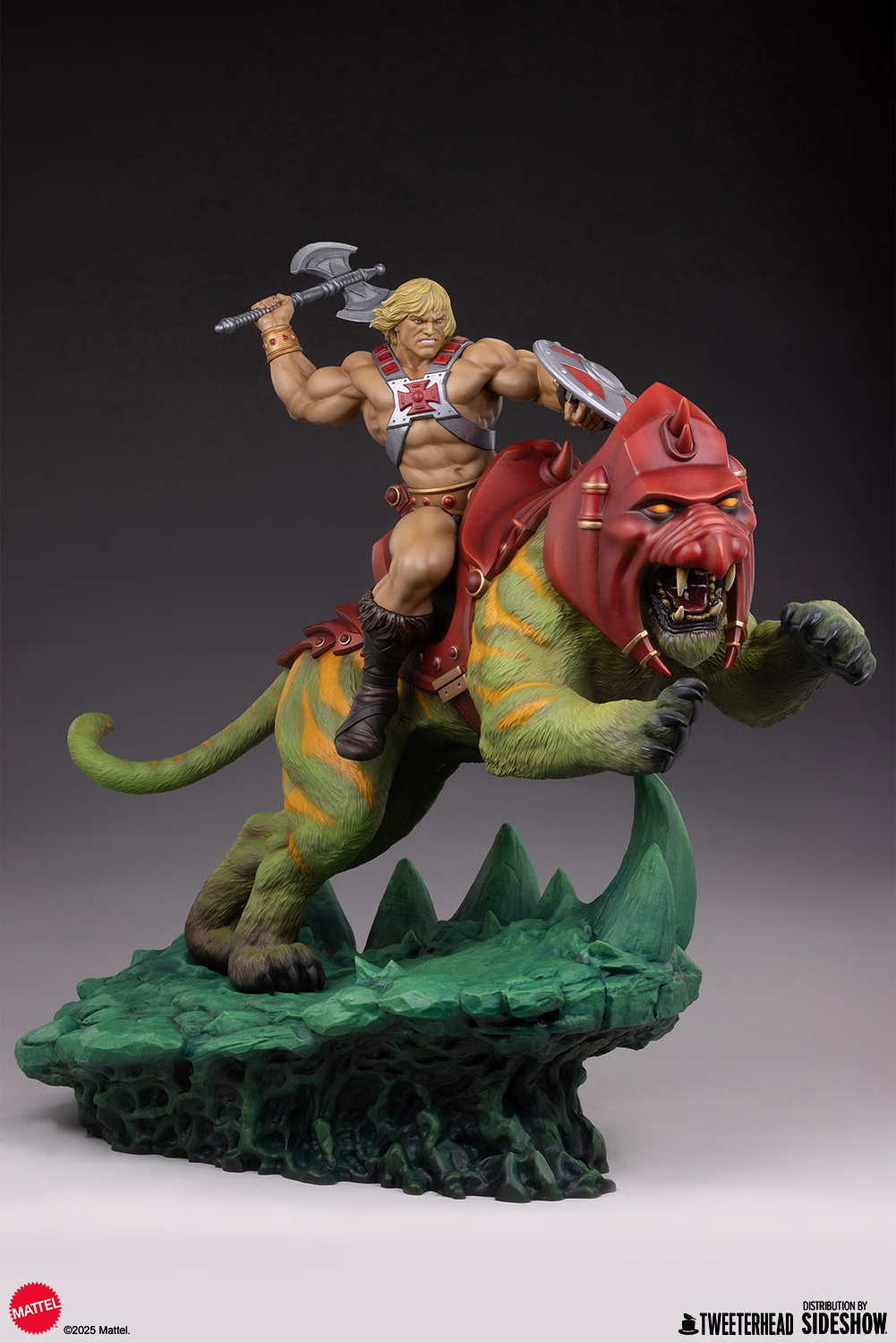 Sideshow x Tweeterhead 76cm the new Masters of the Universe He-ManTM & Battle CatTM Quarter Scale Maquette 9095112