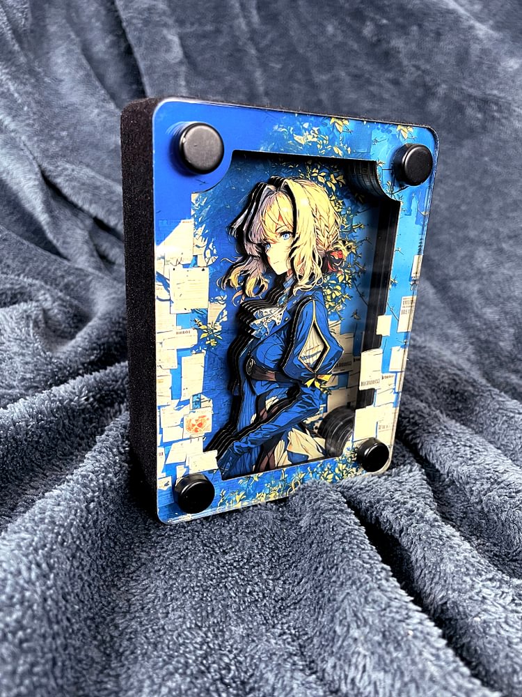 MengMengJiang Studio - Violet Evergarden 3D Card Brick Scene Painting