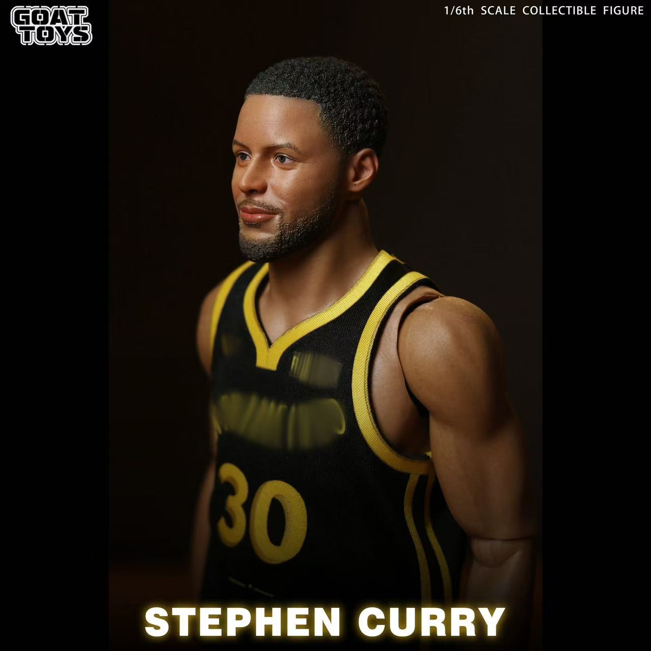 Goat Toys - NBA  Stephen Curry GSW City Edition GT Fine Coating Set Double Head Set  1/6 Action Figure-Statue Master