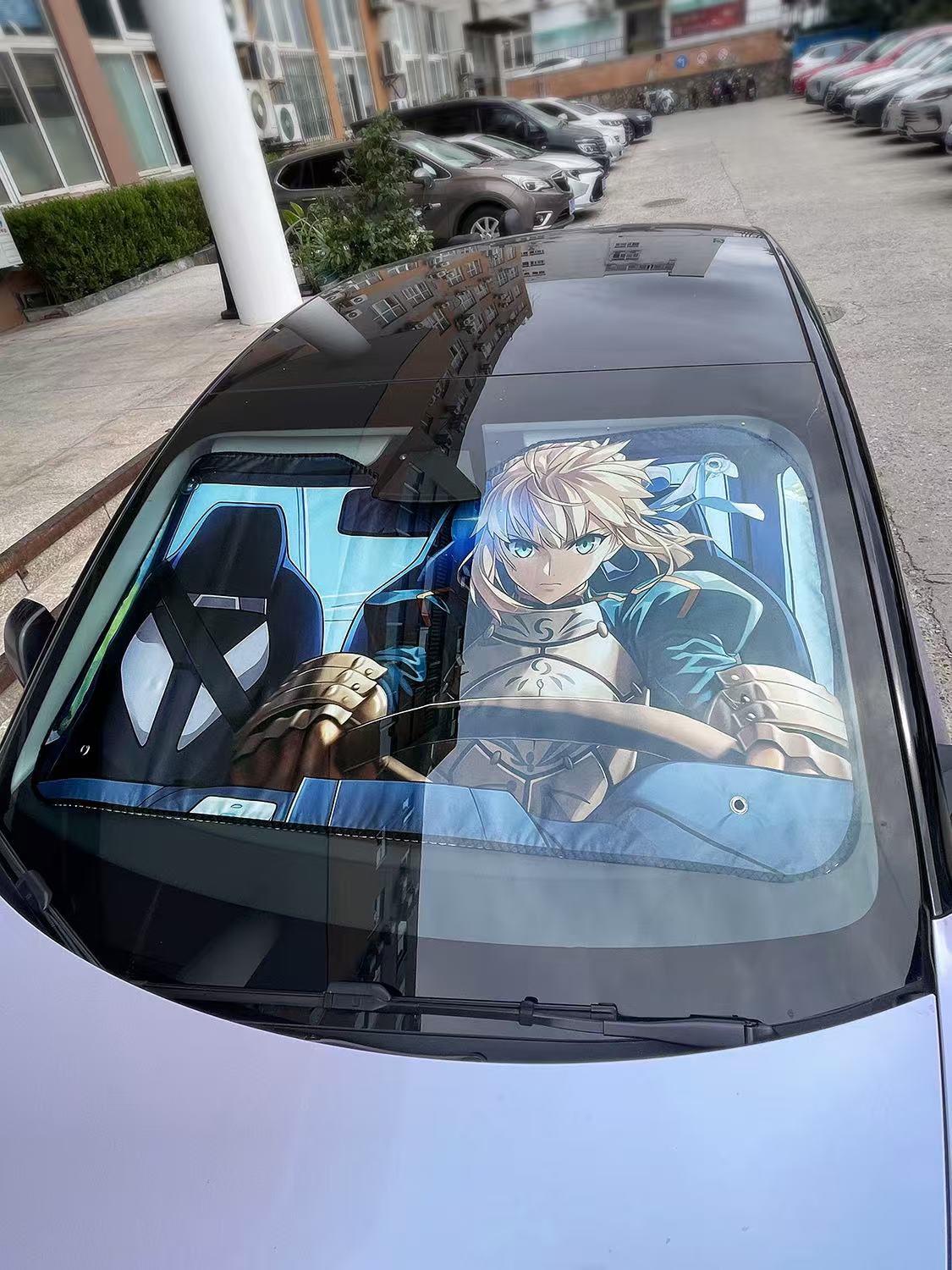 IN-STOCK Thousand Birds Club Saber Fate Night Fate Altria Holy Sword Car Sunshade and Sun Protection