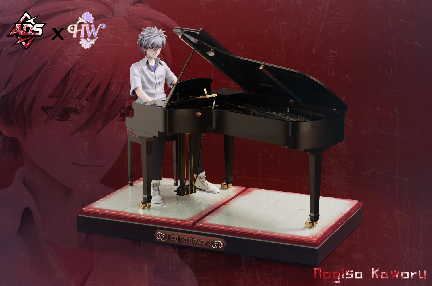 ADS Studio X HW Studio - Kaworu Playing the Piano Neon Genesis Evangelion Statue 