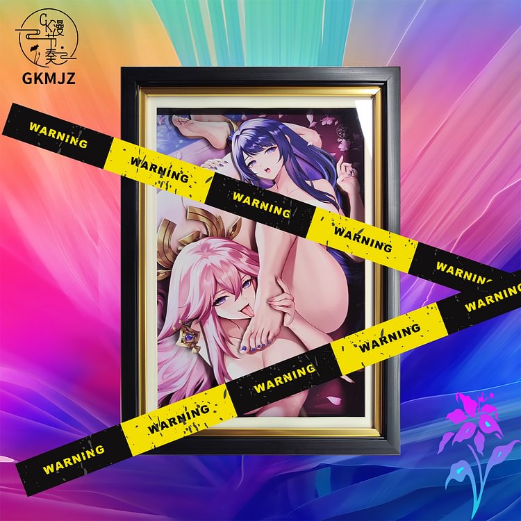 IN-STOCK GKMJZ Studio - Genshin Impact Decorative Painting of Yae Miko & Raiden Shogun Panting Scence (Adult 18+)-Statue Master