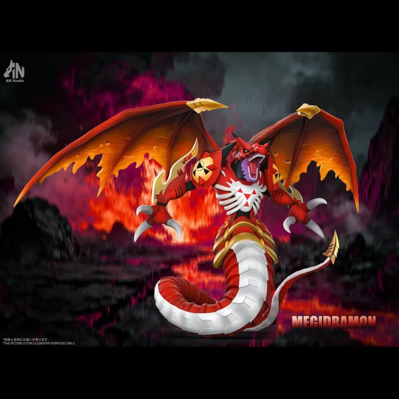 AN Studio - Megidramon Digimon Statue 