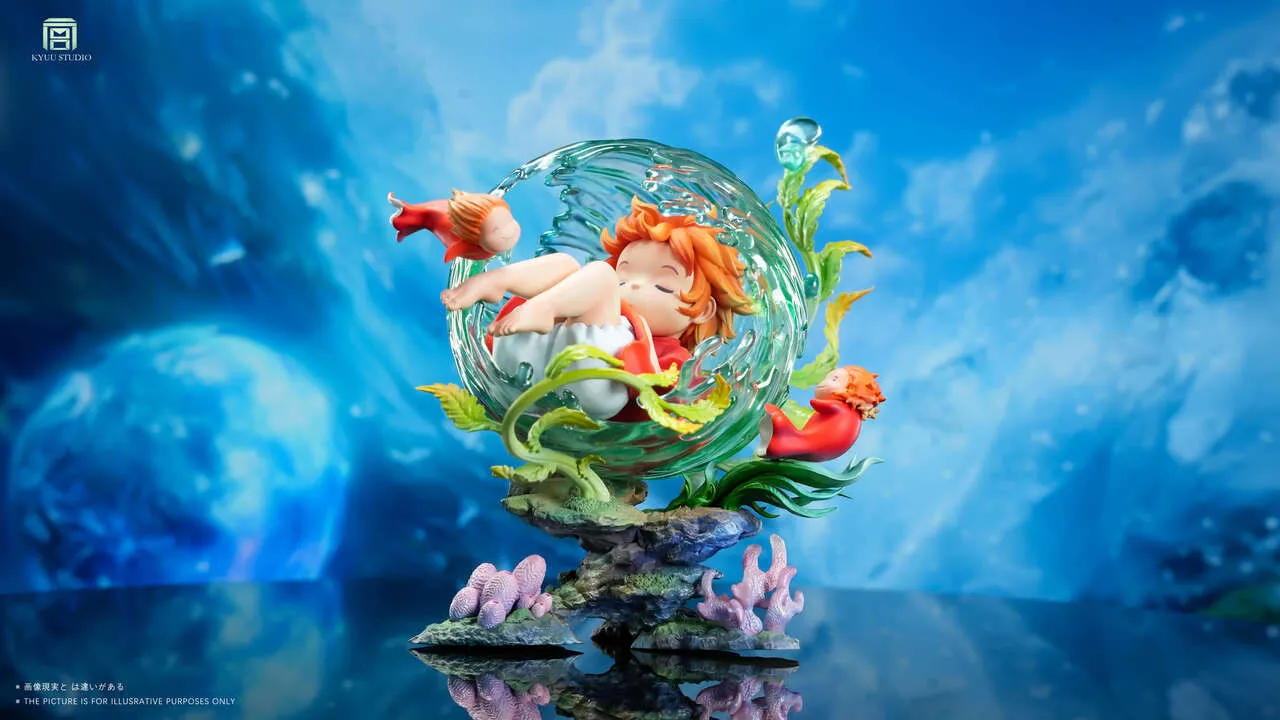 KYUU Studio - Hayao Miyazaki Whisper of Nature Series #2 Sleeping Ponyo Ponyo on the Cliff Statue