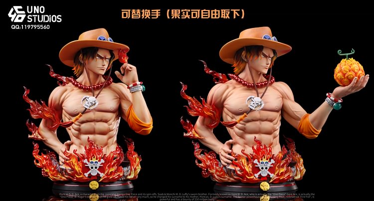 UNO Studio - One Piece Portgas D. Ace Bust 1/4 Statue(GK)