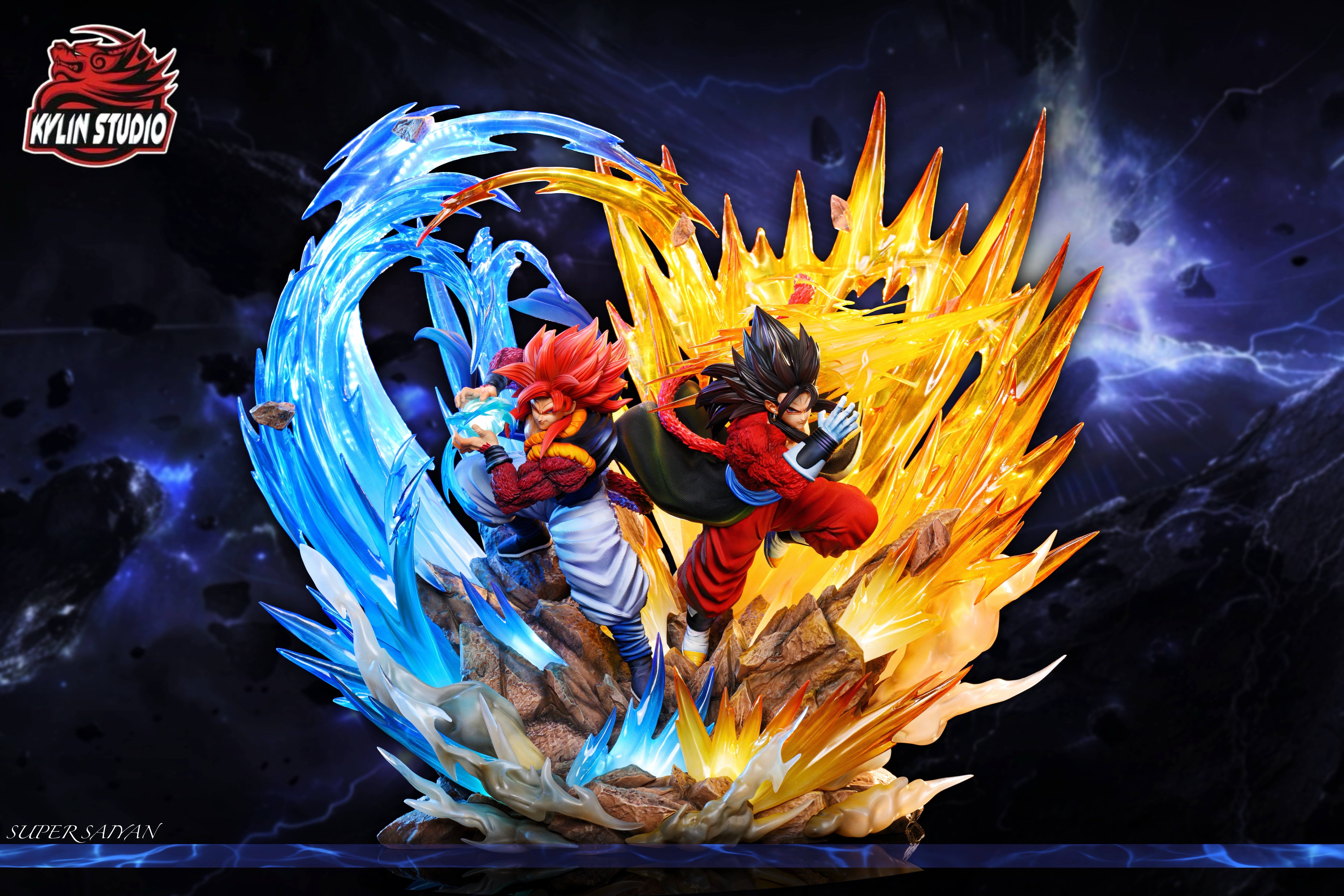 Kylin Studio - SS4 Gogeta & Vegito with LED 1/6 Statue(GK)