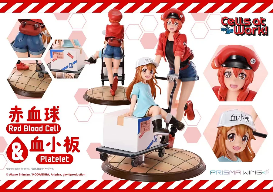 Prime 1 Studio & PRISMA WING Collection - Cells at Work Red Blood Cell & Platelet Non Scale Pre-Painted Figure PWHSB-01 PWHSB-01S (Licensed)Statue