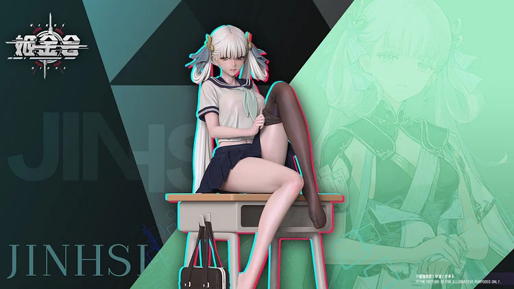 Ji Jin Hui Studio - Wuthering Waves College Style Rich Lady Jinhsi 1/6 Statue(GK) (Adult 18+)