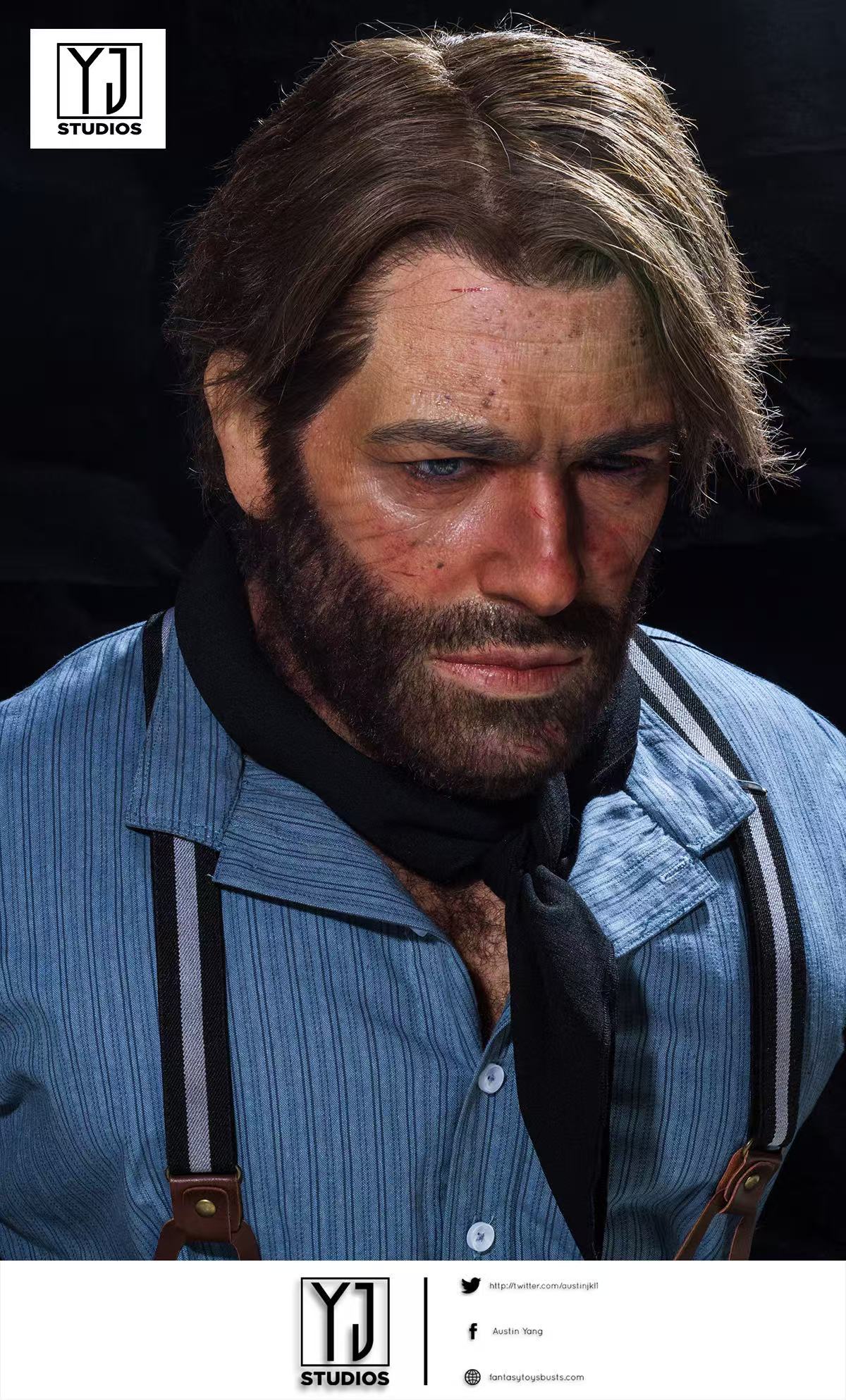 YJStudios Red Dead Redemption 2 Arthur Morgan  1:1 Bust