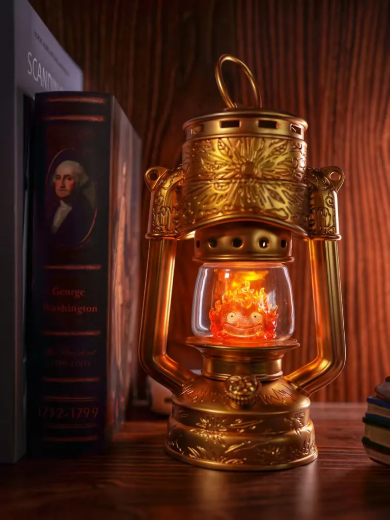 LongMiao Studio - Howl's Moving Castle - Kerosene lamp Calcifer with LED Scene