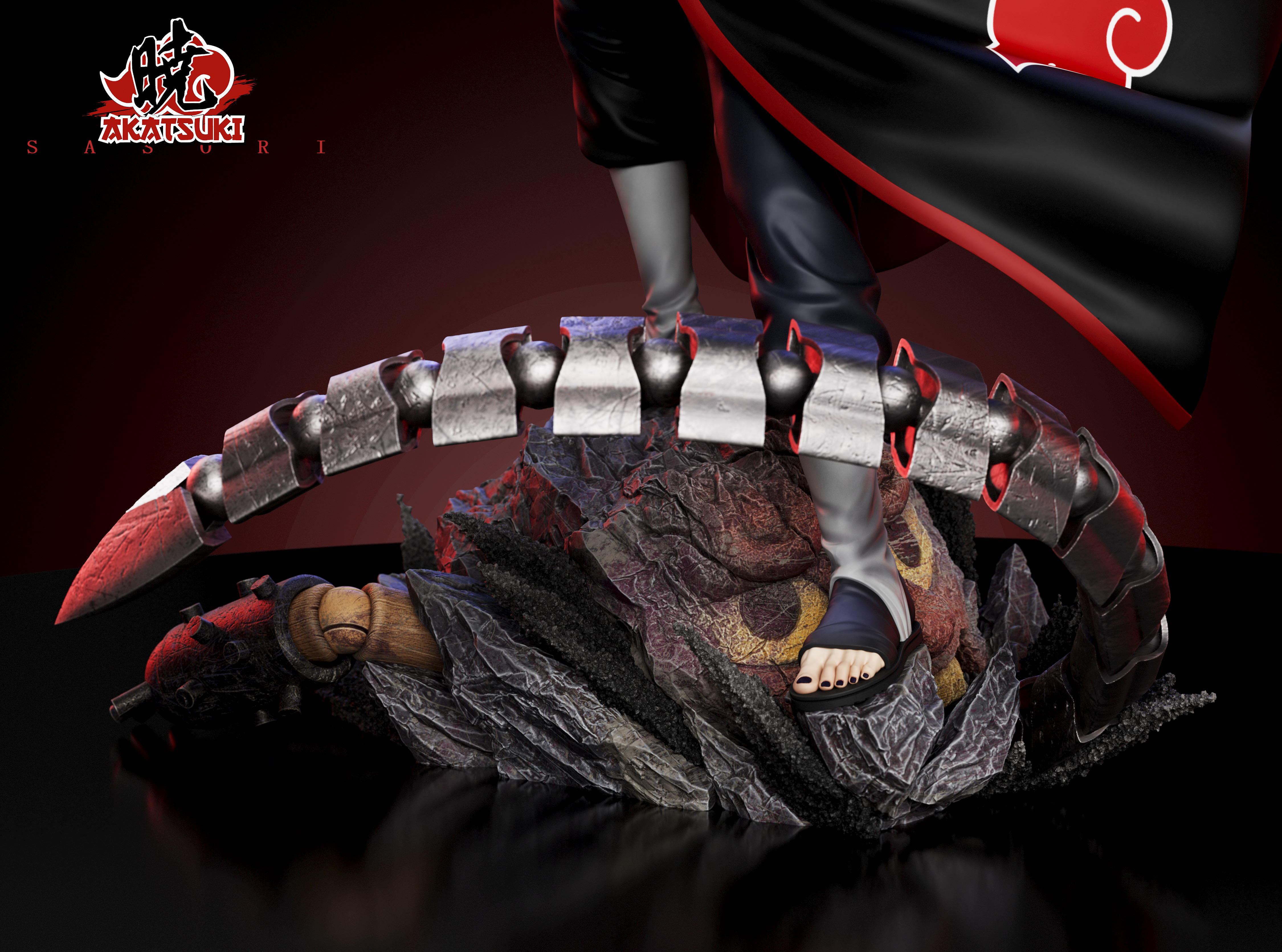 Pre-order Akatsuki The Sharingan Resonance - Scorpion from Naruto GK Limited Edition Handmade Statue Model-Statue Master