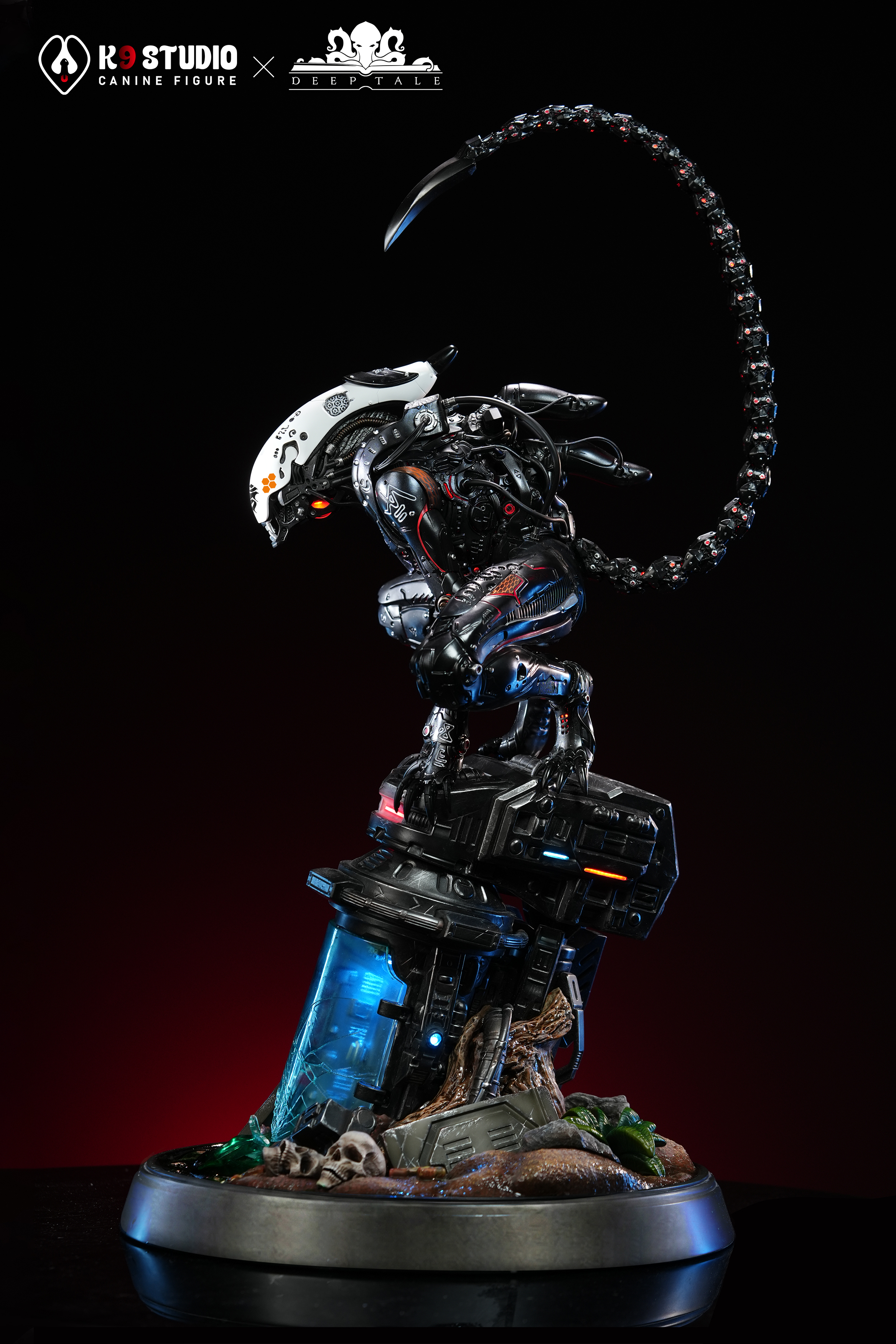 K9 Studio × Deep Tale - Mechanical Xenomorph Alien Statue 