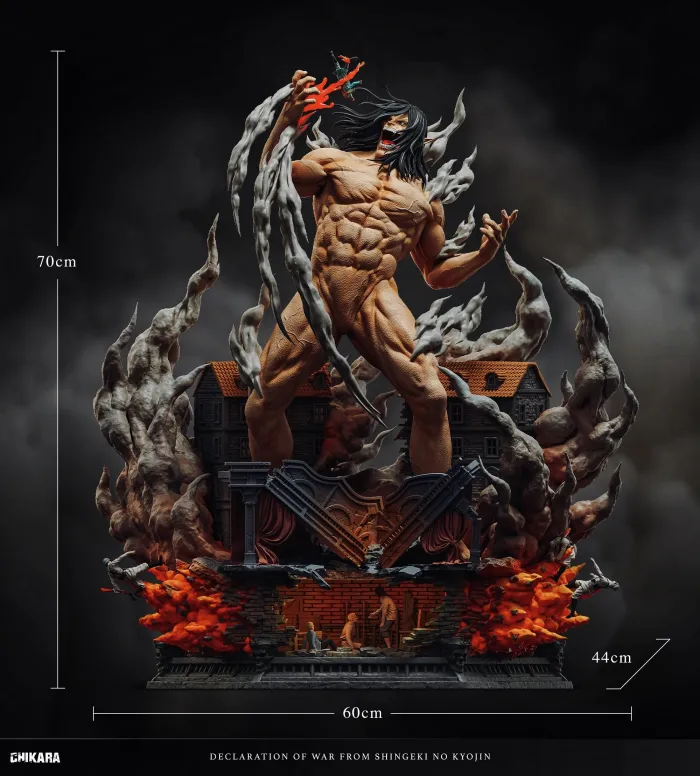 CHIKARA Studio - Eren Jaeger Declaration of War Attack on Titan Statue 