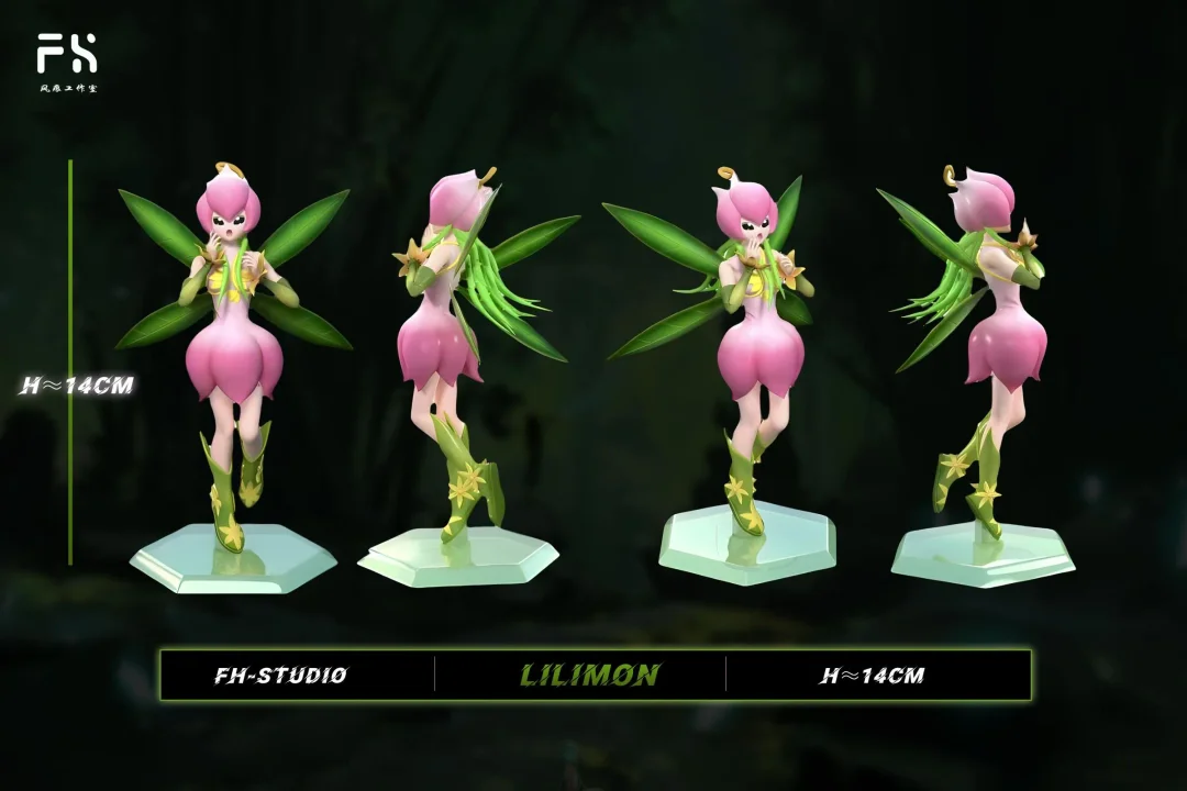 Fh Studio - Digimon - Lilimon & Togemon & Sleeping Tanemon Statue (GK)