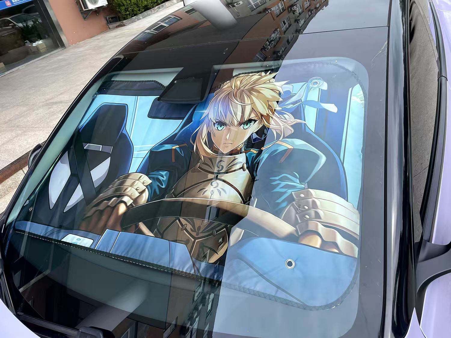 IN-STOCK Thousand Birds Club Saber Fate Night Fate Altria Holy Sword Car Sunshade and Sun Protection