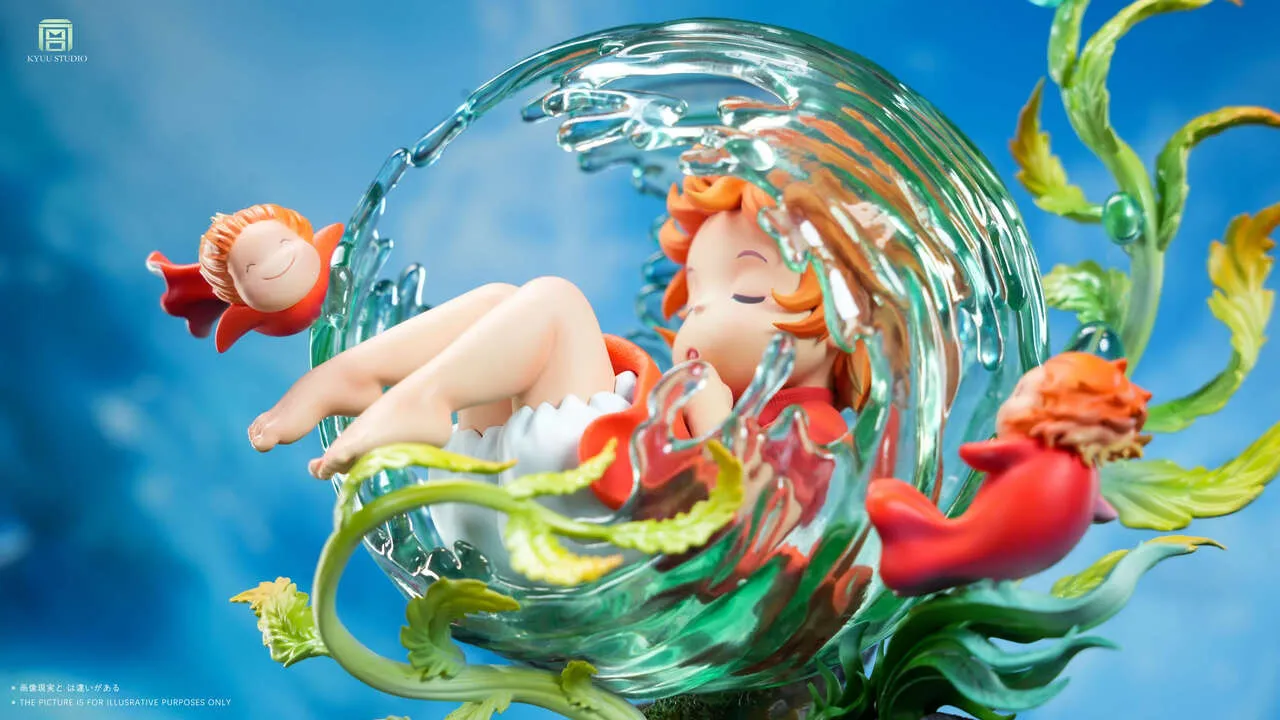 KYUU Studio - Hayao Miyazaki Whisper of Nature Series #2 Sleeping Ponyo Ponyo on the Cliff Statue