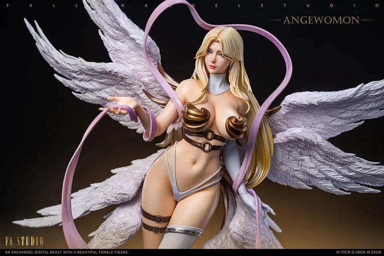 PRE-ORDER Fallen Angel Studio - Digimon - Angewomon & Lady Devimon - 1/4 Scale Resin Statue(GK) (Adult 18+)