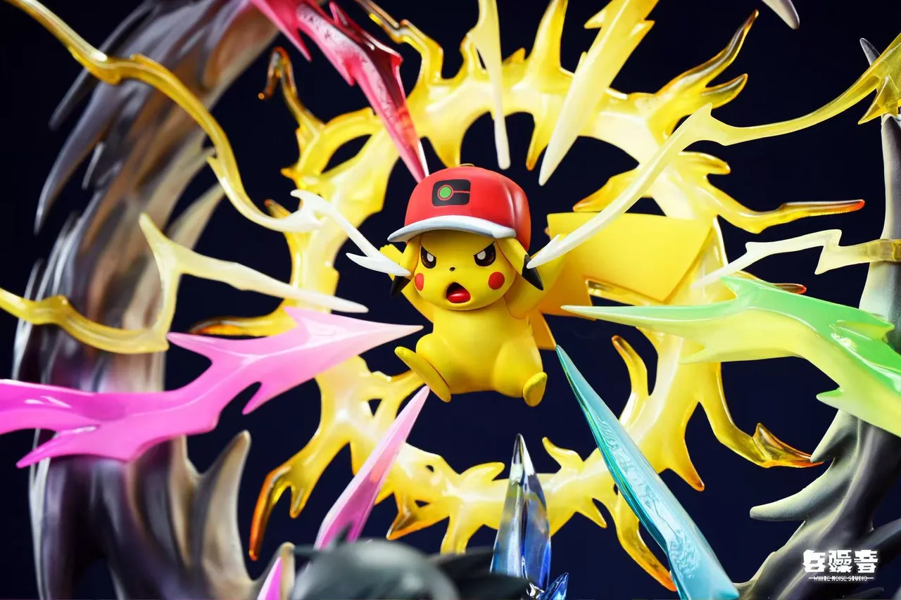 White Noise Studio - Pokemon Ash Ketchum & Pikachu Thunderbolt Statue