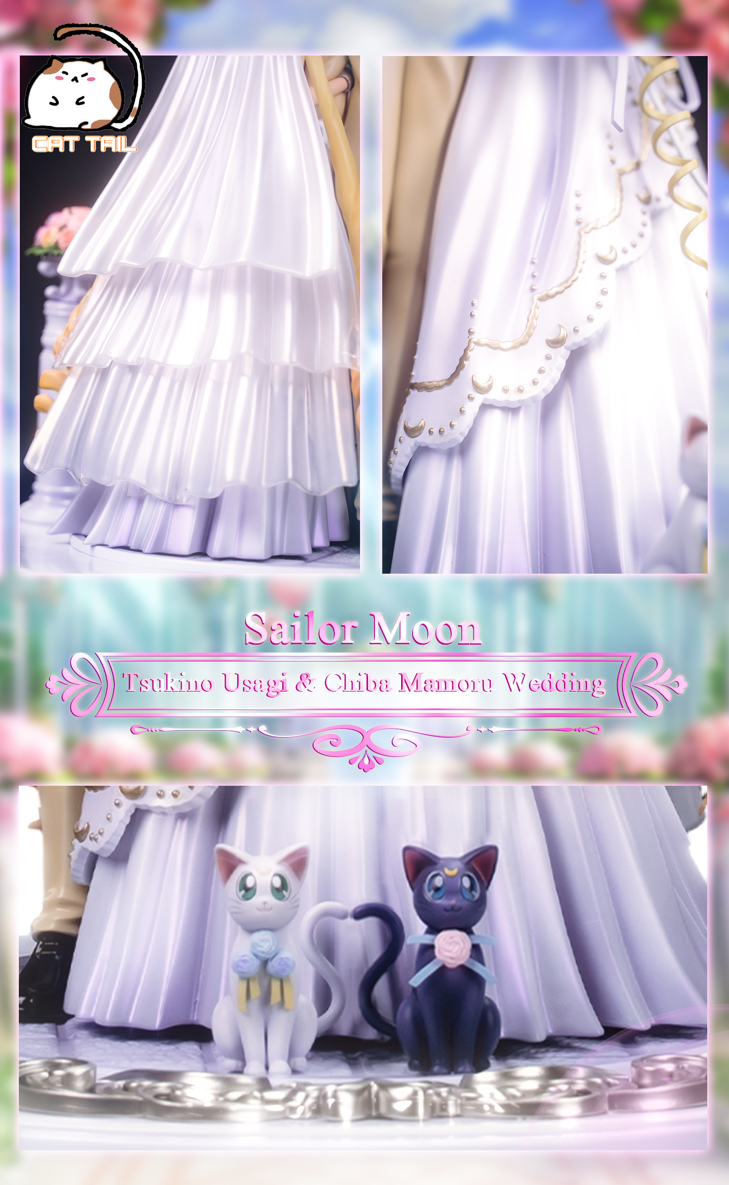 CAT TAIL Studio - Sailor Moon Wedding Couple Series Tsukino Usagi & Mamoru Chiba's Wedding Statue(GK)