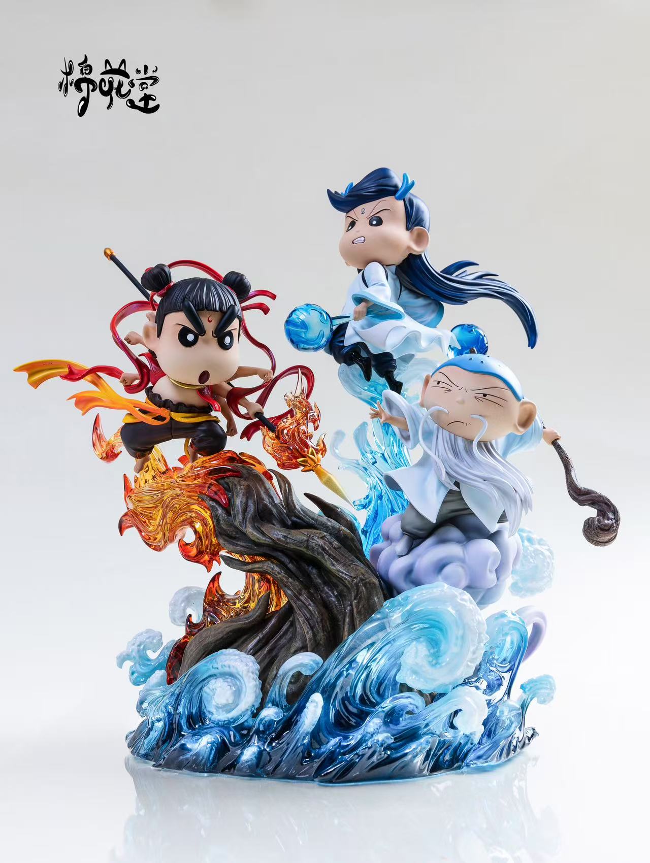 M.H.T Studio - Crayon Shin chan Shinnosuke Nohara & Masao Sato & Toru Kazama COS Fengshen Series Nezha Statue(GK)