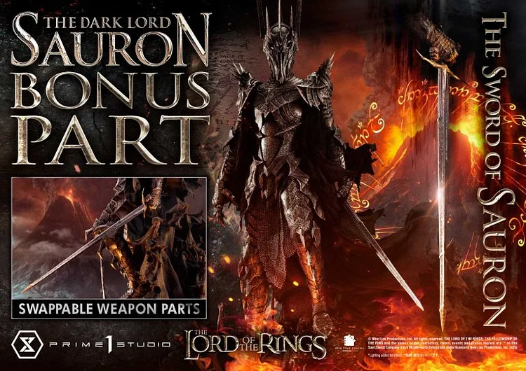 Prime 1 Studio - Museum Masterline The Lord of the Rings (Film) The Dark Lord Sauron MMLOTR-01 MMLOTR-01S (Licensed) Action Figure-Statue Master