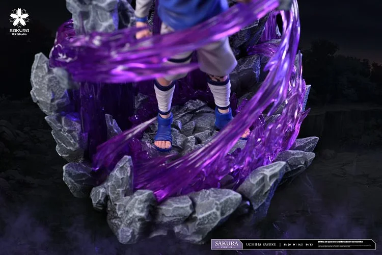 SAKURA Studio - Naruto Light Statue Resonance Series 9th Series Uchiha Sasuke Statue(GK)-Statue Master